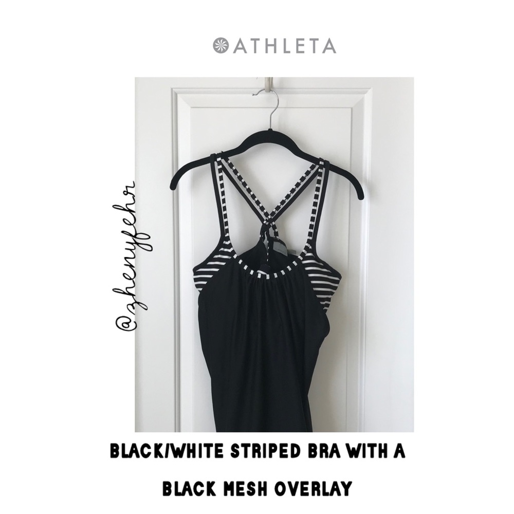NWOT - Athleta Hidden Agenda Tank, XL black/white